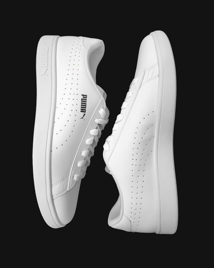 Men's White Leather Sneakers