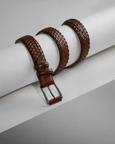 Men's Braided Leather Belt