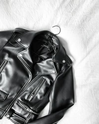 Men's Black Leather Biker Jacket