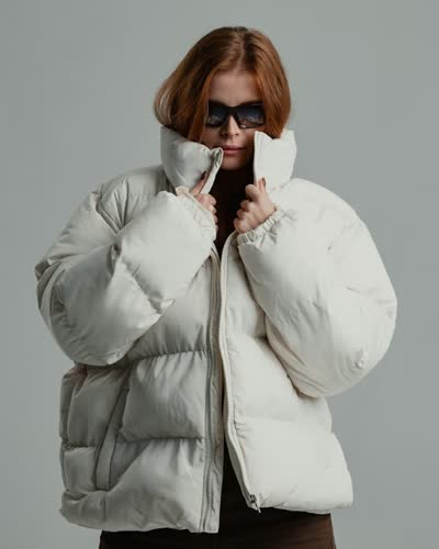 Women's White Puffer Jacket